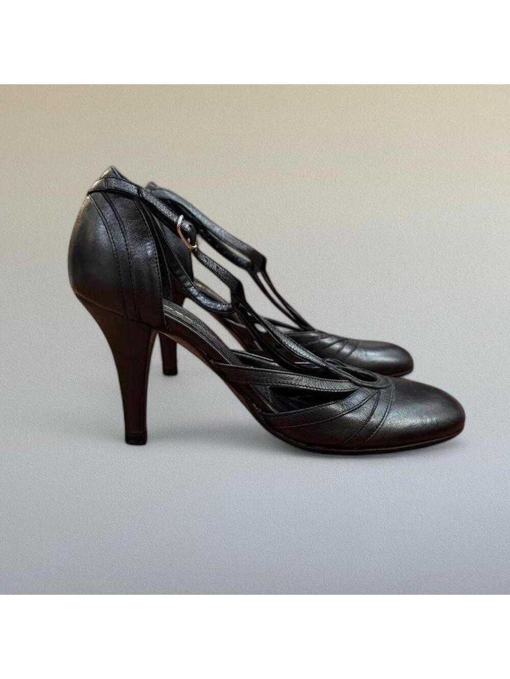 Fornarina black round-toe heels. Size 36. - Picture 3 of 7
